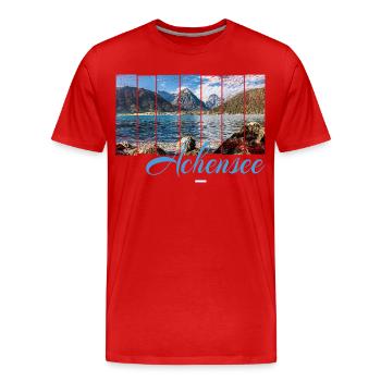 Achensee Tirol Retro Österreich Vintage Souvenir - Männer Premium Bio T-Shirt - Rot - Vorne - Damien (186cm)
