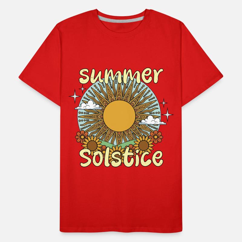 Litha Pagan Summer Solstice Midsummer Midsommar Men's Premium Organic T-Shirt
