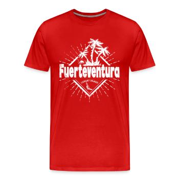 Fuerteventura Canary Islands Retro Souvenir - Men's Premium Organic T-Shirt - red - Front - Damien (186cm)