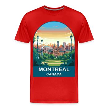 Montreal Canada Stadium Reiseplakat - Männer Premium Bio T-Shirt - Rot - Vorne - Damien (186cm)