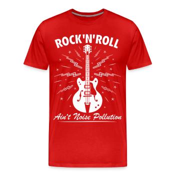 Rock 'N' Roll Ain't Noise Pollution - Men's Premium Organic T-Shirt - red - Front - Damien (186cm)
