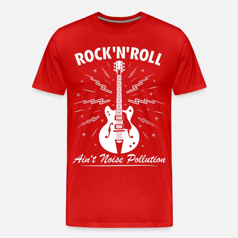 Rock 'n' Roll ist keine Lärmbelastung - Männer Premium Bio T-Shirt - Rot