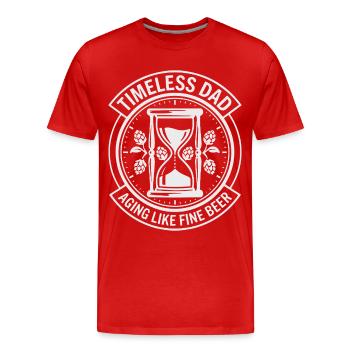 Fête des pères Papa intemporel Classique intemporel - T-shirt bio Premium Homme - rouge - Devant - Damien (186cm)