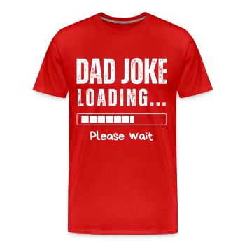 blague de papa - T-shirt bio Premium Homme - rouge - Devant - Damien (186cm)