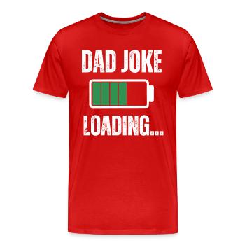 blague de papa - T-shirt bio Premium Homme - rouge - Devant - Damien (186cm)