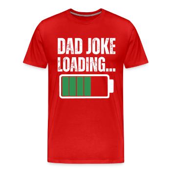 blague de papa - T-shirt bio Premium Homme - rouge - Devant - Damien (186cm)