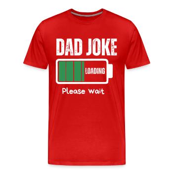 BLAGUE DE PAPA - T-shirt bio Premium Homme - rouge - Devant - Damien (186cm)