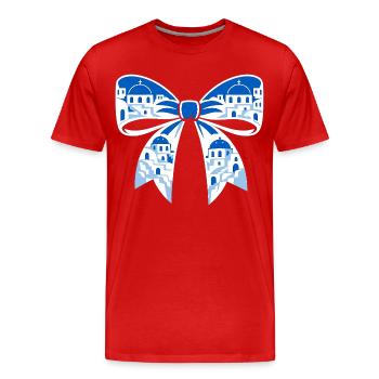 Holiday loop - Men's Premium Organic T-Shirt - red - Front - Damien (186cm)