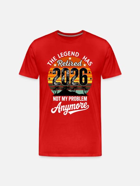 Retired 2026 Funny Retired Graphic Men Retiremet - Men's Premium Organic T-Shirt - red