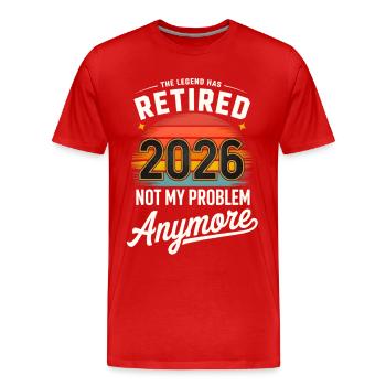 Retired 2026 Funny Retired Graphic Men Retiremet - Men's Premium Organic T-Shirt - red - Front - Damien (186cm)