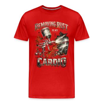 Peintre de véhicules Peintre de voitures Peintre - T-shirt bio Premium Homme - rouge - Devant - Damien (186cm)
