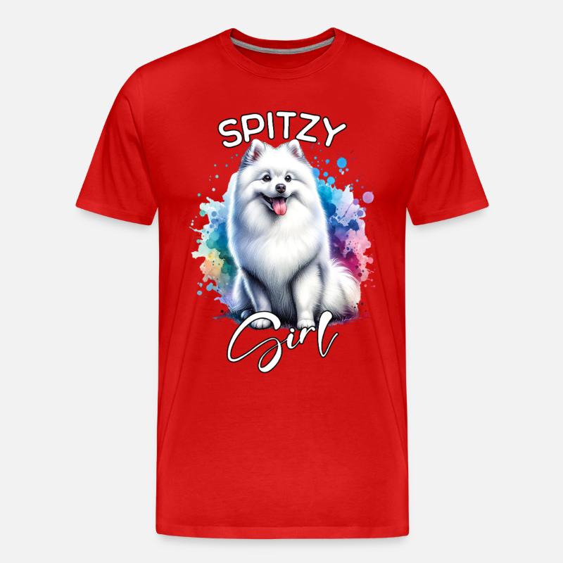Spitz Mädchen Spitz - Männer Premium Bio T-Shirt - Rot
