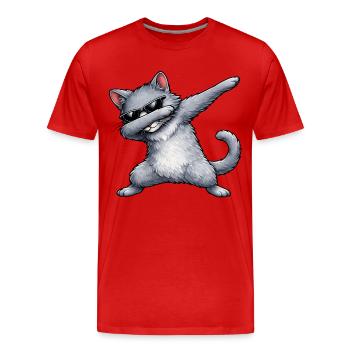 Éponge du bleu russe - T-shirt bio Premium Homme - rouge - Devant - Damien (186cm)