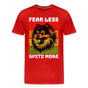 German Spitz Spitz Zwergspitz - Männer Premium Bio T-Shirt - Rot - Vorne - Damien (186cm)