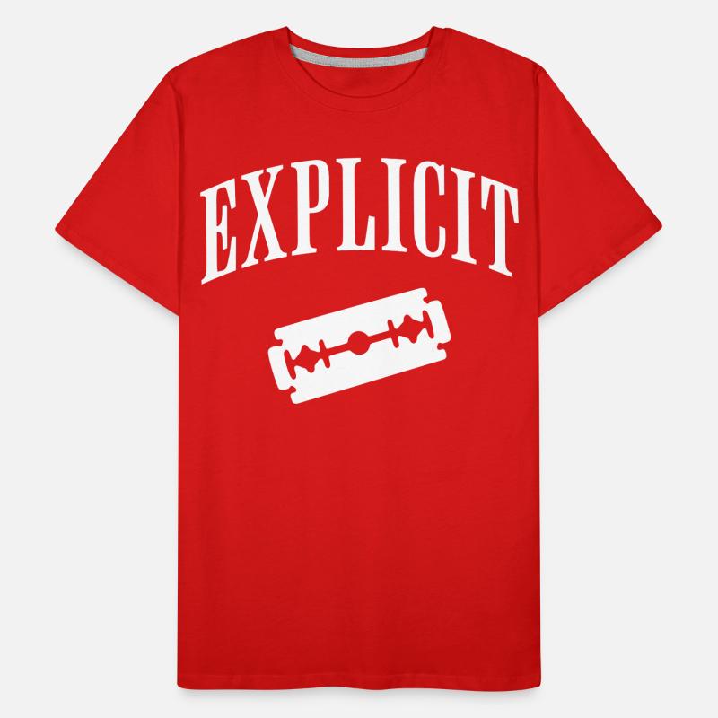 Explicit razor blade motif Men's Premium Organic T-Shirt