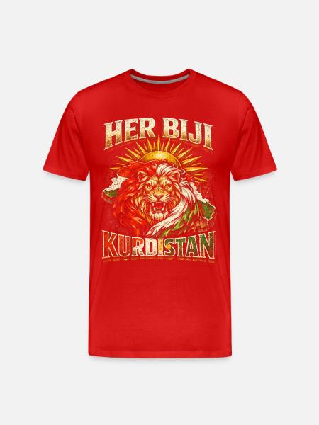 Her Biji Kurdistan Kurde Kurden - Männer Premium Bio T-Shirt - Rot