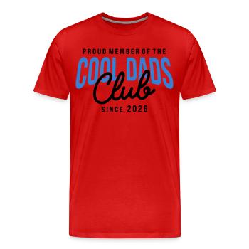 Cool Dads Club Member since 2026 Dad Gift - Men's Premium Organic T-Shirt - red - Front - Damien (186cm)