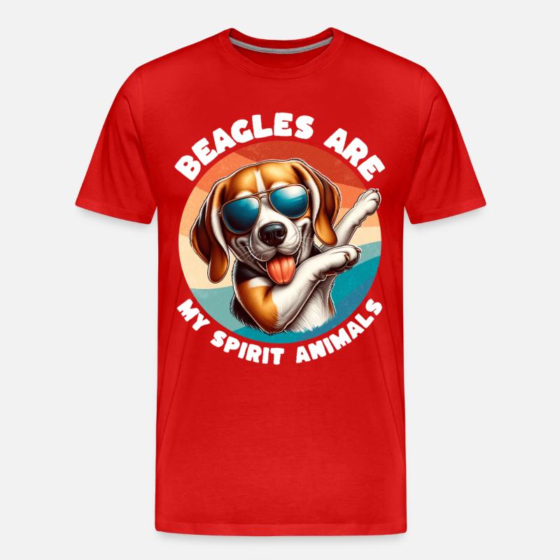 Lustige Beagle Sprüche - Männer Premium Bio T-Shirt - Rot