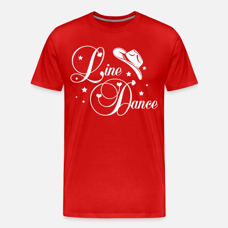 Line Dance Script - Männer Premium Bio T-Shirt - Rot