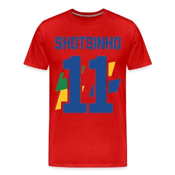 T-shirt Brésil Shotsinho 11 - T-shirt bio Premium Homme - rouge - Devant - Damien (186cm)