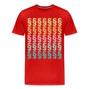 Paragraphes pour les étudiants en droit et les avocats - T-shirt bio Premium Homme - rouge - Devant - Damien (186cm)