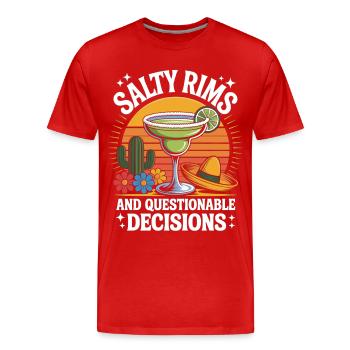 T-shirt Margarita avec des jantes salées - T-shirt bio Premium Homme - rouge - Devant - Damien (186cm)