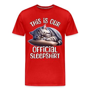 Exotische Kurzhaarkatze Schlafshirt - Männer Premium Bio T-Shirt - Rot - Vorne - Damien (186cm)