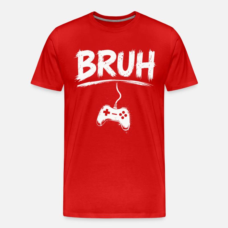 BRUH Gaming Controller Splash - Männer Premium Bio T-Shirt - Rot