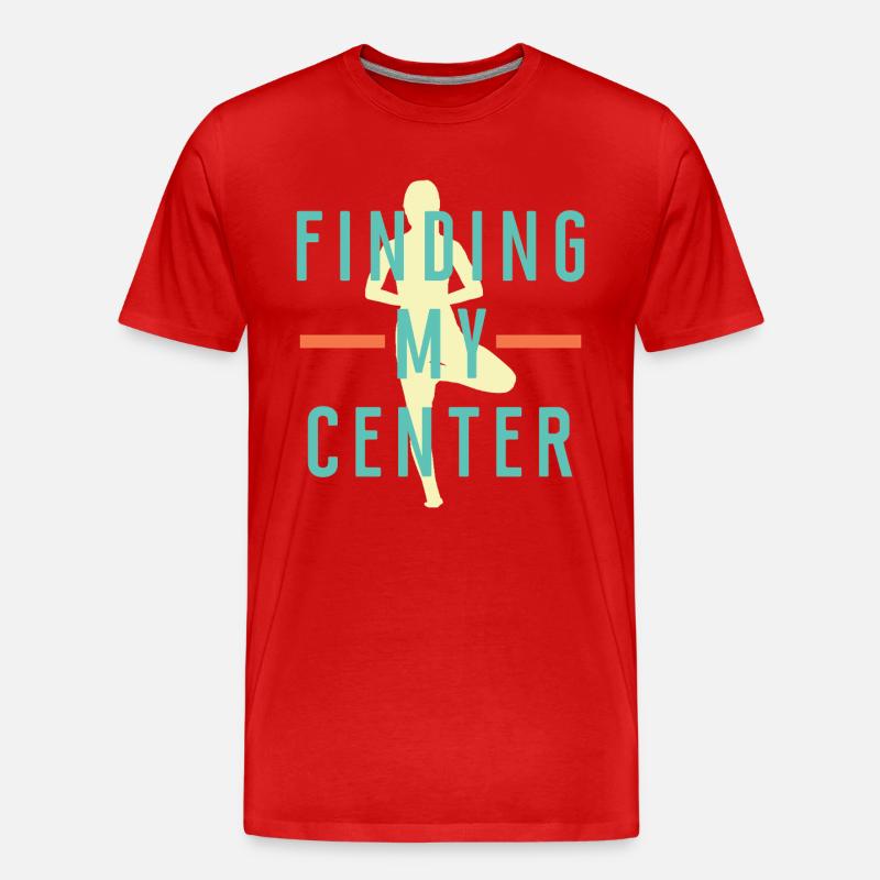 Yoga - Männer Premium Bio T-Shirt - Rot