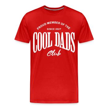 Papa 2027 - Proud member of the Cool Dads Club - Männer Premium Bio T-Shirt - Rot - Vorne - Damien (186cm)