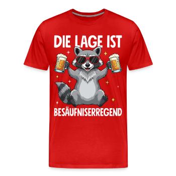La situation est l’ivresse - T-shirt bio Premium Homme - rouge - Devant - Damien (186cm)
