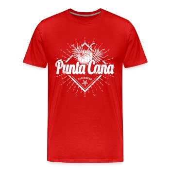 Punta Cana dans les Caraïbes en République dominicaine - T-shirt bio Premium Homme - rouge - Devant - Damien (186cm)