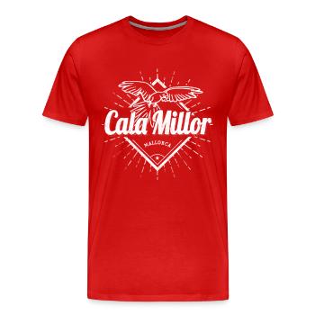 Cala Millor sur les îles Baléares de Majorque - T-shirt bio Premium Homme - rouge - Devant - Damien (186cm)