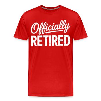 Retired 2026 Funny Retired Graphic Men Retirement - Men's Premium Organic T-Shirt - red - Front - Damien (186cm)