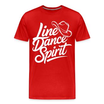 Line Dance Spirit - T-shirt bio Premium Homme - rouge - Devant - Damien (186cm)