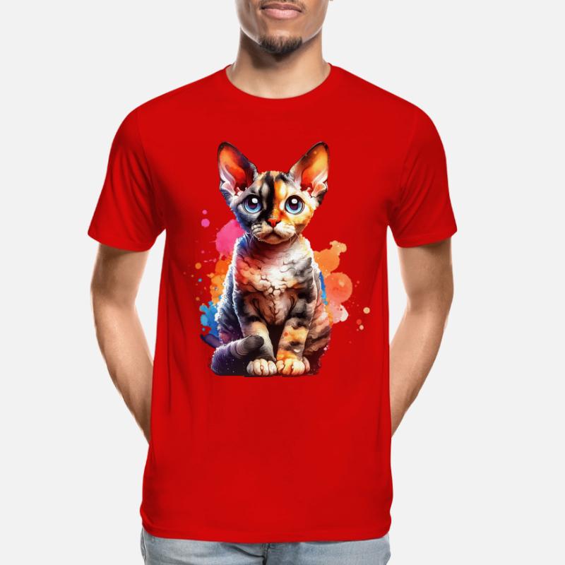 Devon Rex Geschenk Männer Premium Bio T-Shirt