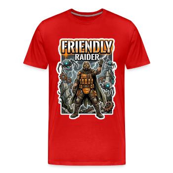 Friendly Raider - T-shirt bio Premium Homme - rouge - Devant - Damien (186cm)