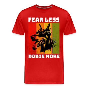Doberman Dobermann - T-shirt bio Premium Homme - rouge - Devant - Damien (186cm)