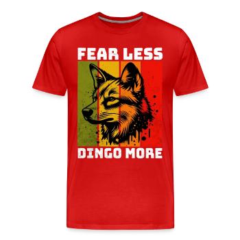 Dingo Chien sauvage australien - T-shirt bio Premium Homme - rouge - Devant - Damien (186cm)