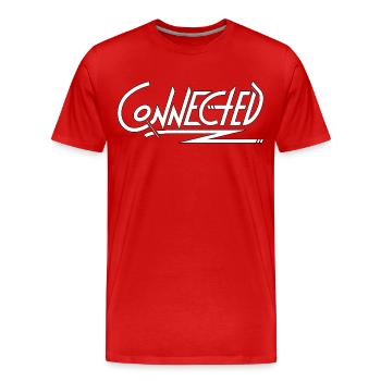 Connected_white_simple - Männer Premium Bio T-Shirt - Rot - Vorne - Damien (186cm)