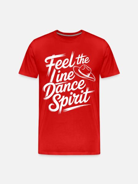 Feel the line dance spirit - Men's Premium Organic T-Shirt - red