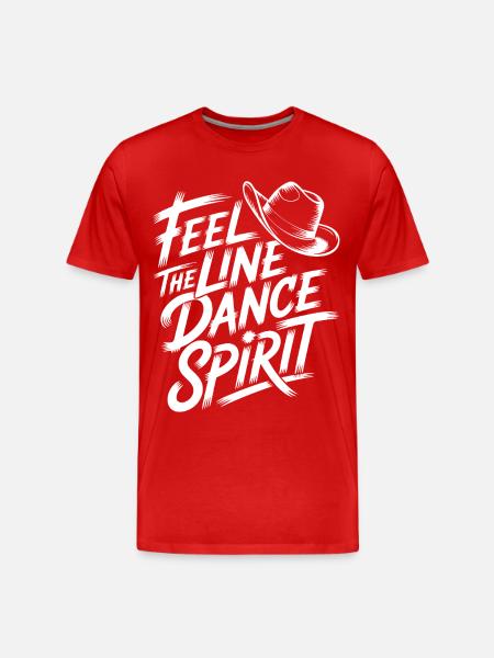 Line Dance Spirit - Men's Premium Organic T-Shirt - red