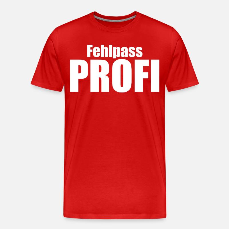 Fehlpass PROFI - Männer Premium Bio T-Shirt - Rot