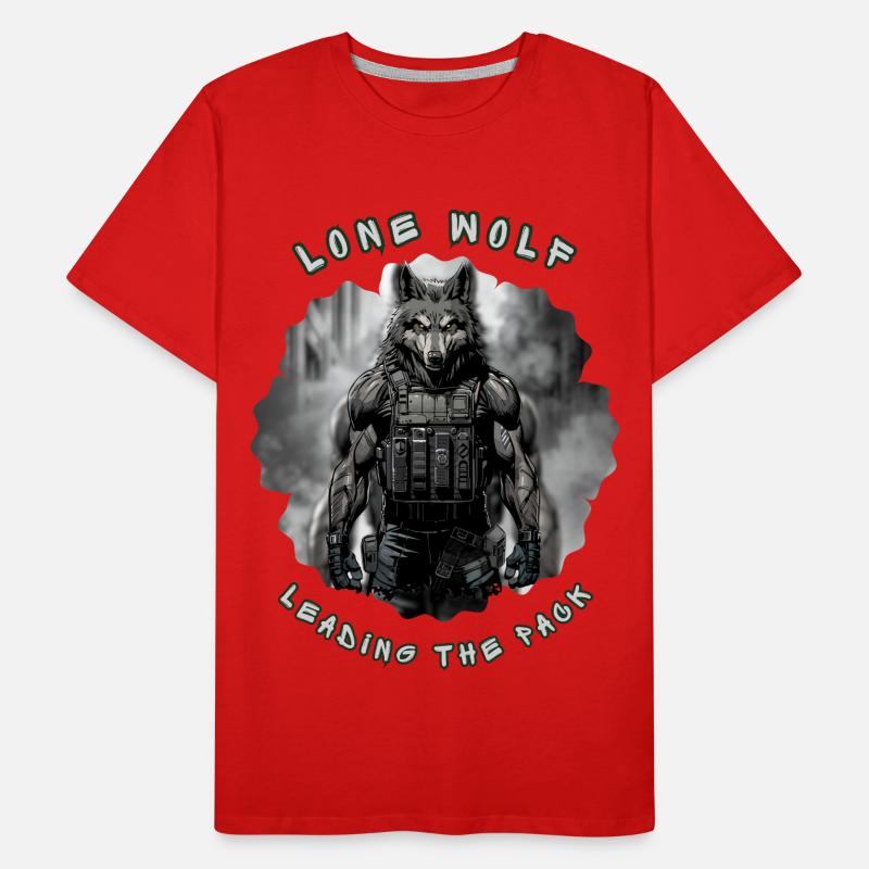 Lone Wolf Commando - Tactical Alpha Soldier T-shirt bio Premium Homme