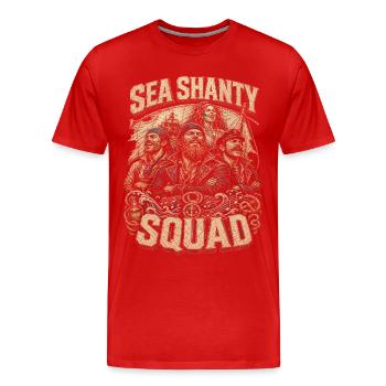 Sea Shanty Choir Sea shanties - Men's Premium Organic T-Shirt - red - Front - Damien (186cm)