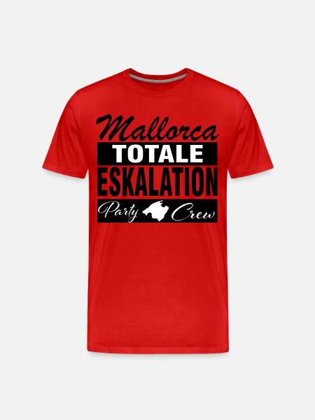 Mallorca, Eskalation - Männer Premium Bio T-Shirt - Rot
