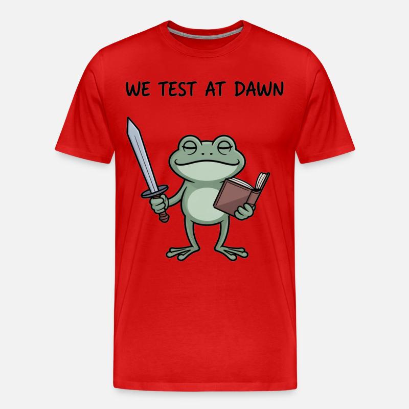 Dawn Training Frosch Schwertbuch - Männer Premium Bio T-Shirt - Rot