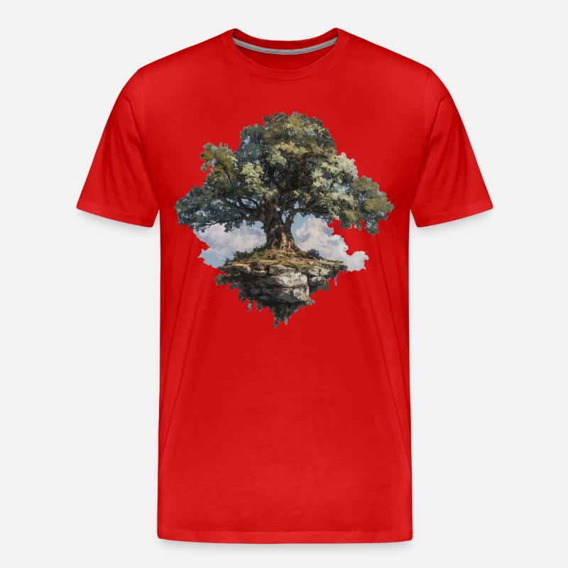 Baum - Männer Premium Bio T-Shirt - Rot