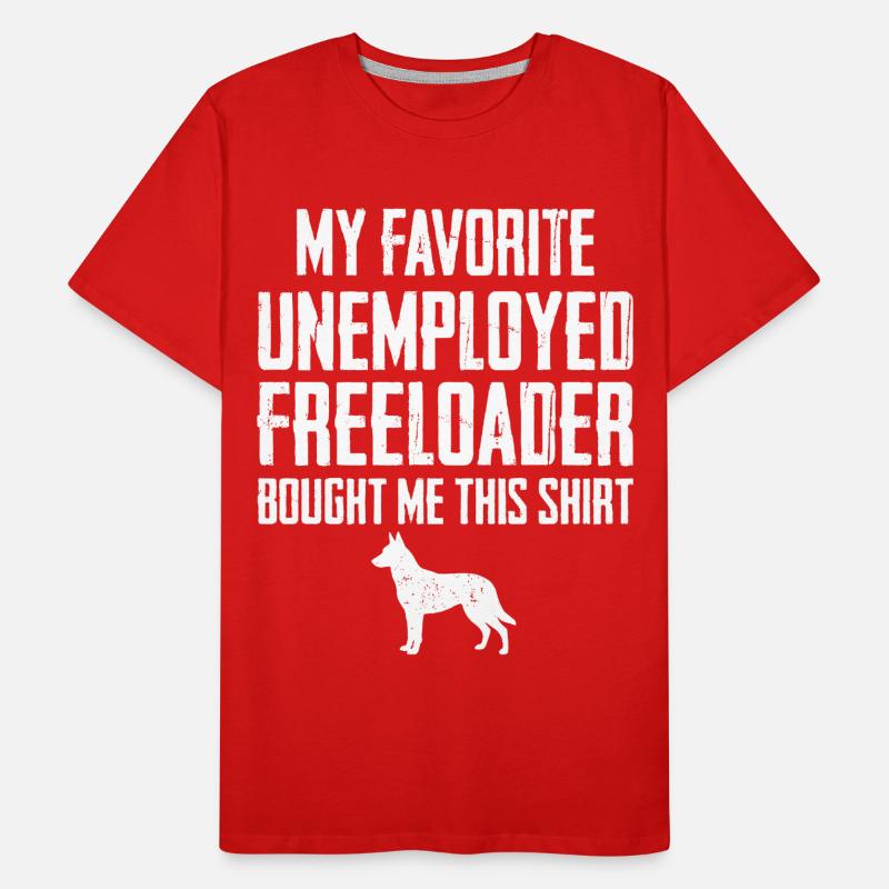 Funny Belgian Malinois Freeloader Men's Premium Organic T-Shirt