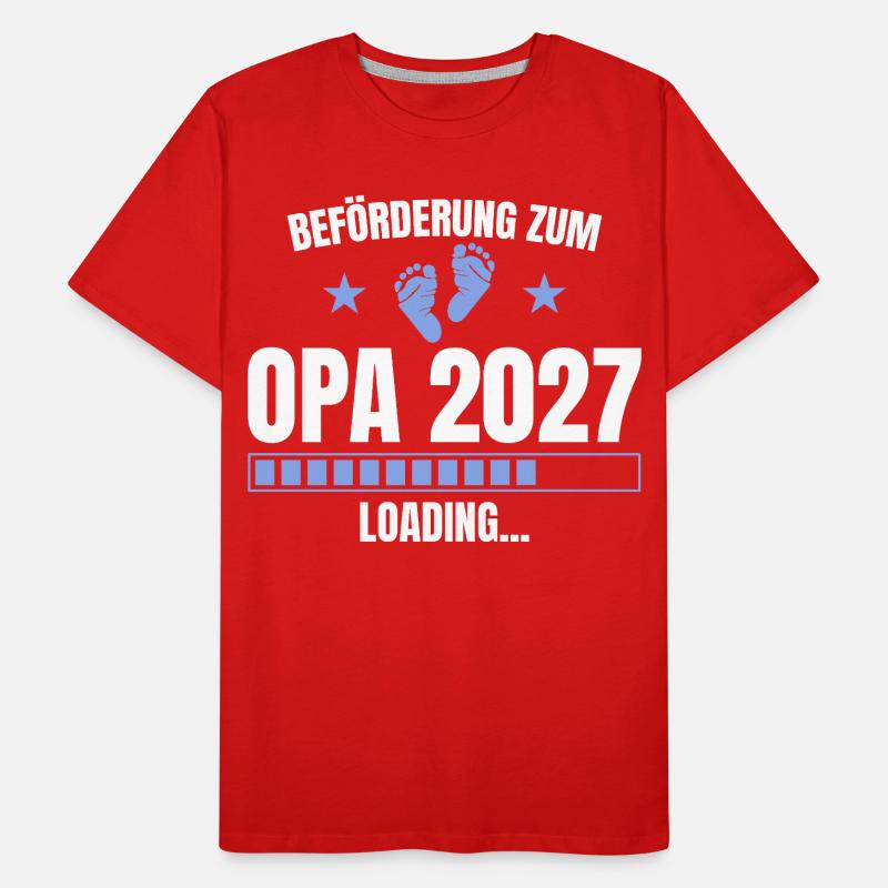 Beförderung zum Opa 2027 – Loading Männer Premium Bio T-Shirt